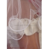 Brudslöja 70 cm med åder kant
