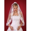 Brudslöja 80 cm med  spets