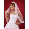 Brudslöja 80 cm med  spets