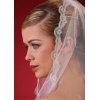 Brudslöja 80 cm med  spets
