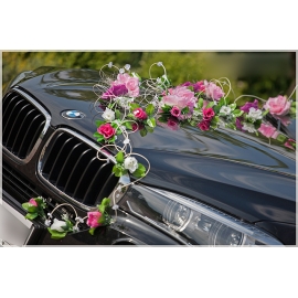 Bildekoration bröllop Blommor i vit och rosa - rotting Bildekoration bröllop Blommor i vit och rosa - rotting