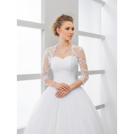 Brudbolero i spets 2/3 ärmar Brudbolero i spets 2/3 ärmar