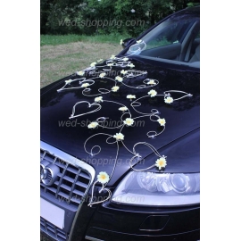 Bil till bröllop gula prästkragar