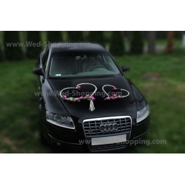 Bil Dekoration Bröllop Lila Tulpaner