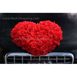 Stort hjärta med rosor