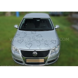 12 rotting kvistar med hjärtan svart