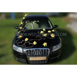 Gul rosor Bildekoration till bröllop