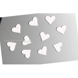 Magnethjärtan för bröllop bil vit