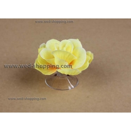 Gula rosor med sugkoppar för bröllop bil dekoration