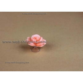 Persika rosor med sugkoppar för bröllop bil dekoration