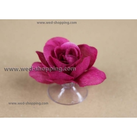 Bourgogne rosor med sugkoppar för bröllop bil dekoration