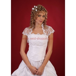 Bolero broderi med kort ärm