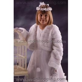 Fuskpäls bolero flickor 8-11