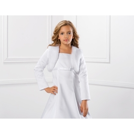 Fuskpäls bolero för flicka med isolerad ärmar