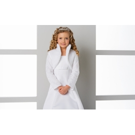 Fuskpäls bolero med quiltade ärmar för flicka