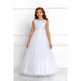 Flickklänning Vit eller Ivory