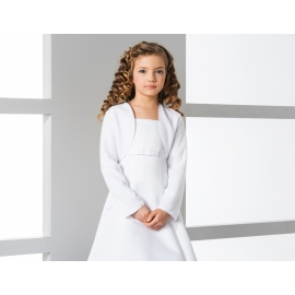 Långärmad bolero i fleece för flicka för nattvardsklänning