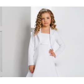Långärmad bolero i fleece för flicka första kommunion