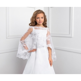 Spets cape för en tjej för första nattvarden