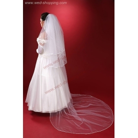 Brudslöja 250 cm med  kantband