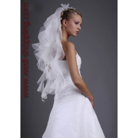 Brudslöja - organza med brokad