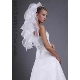 Brudslöja - 80 cm - glansig-organza
