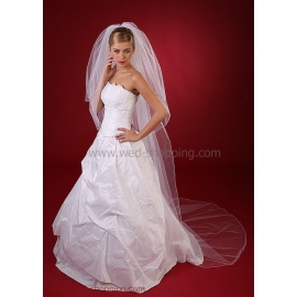 Brudslöja 250 cm med  kantband