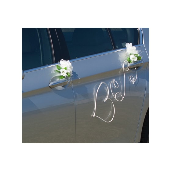 Bildekoration bröllop Blommor i ivory - rottinghjärtan