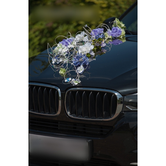 Bildekoration bröllop Blommor i lila och blått - rotting