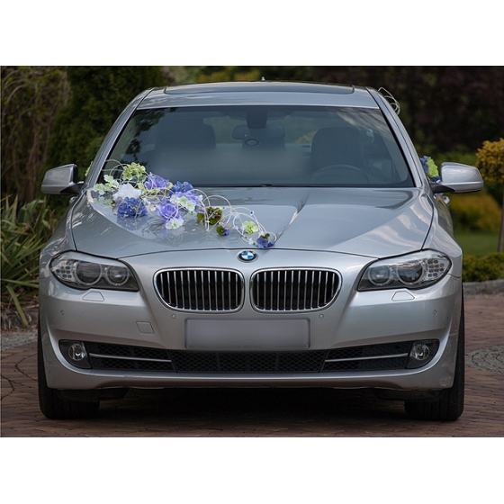 Bildekoration bröllop Blommor i lila och blått - rotting