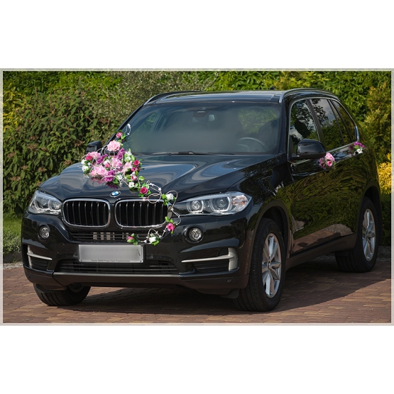 Bildekoration bröllop Blommor i vit och rosa - rotting