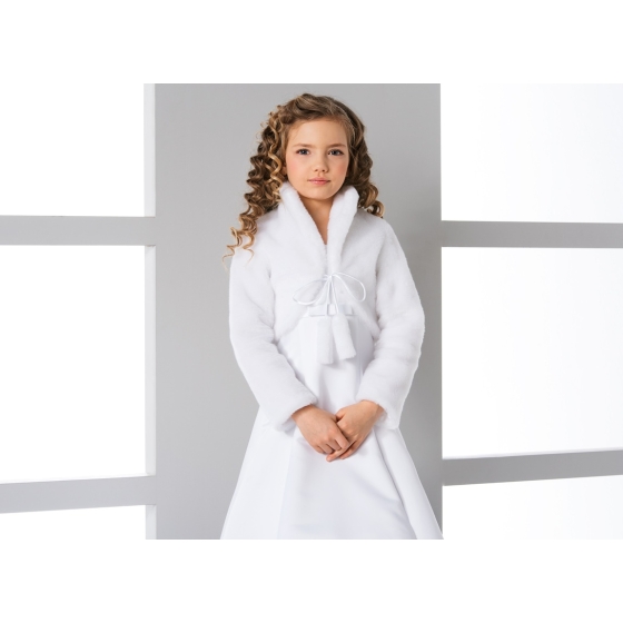 Bolero i Fuskpäls med pomponger