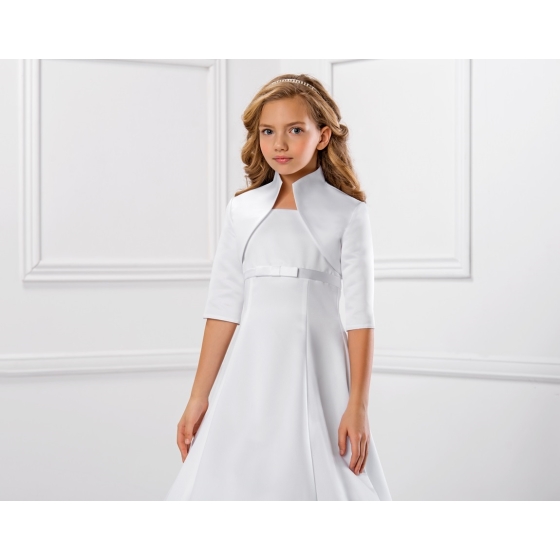 Bolero i satin för nattvardsklänning