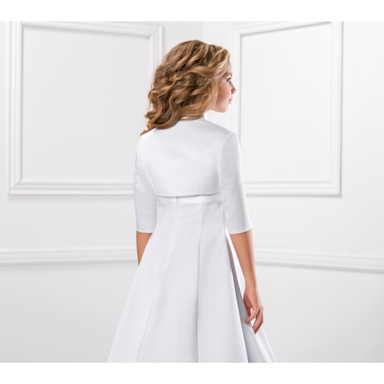 Bolero i satin för nattvardsklänning