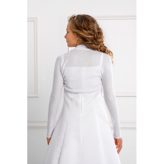 Bolero i stickat för flicka kommunion