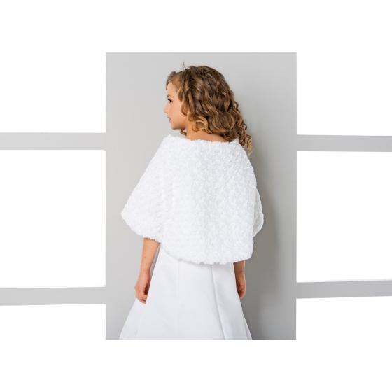 Cape i fuskpäls för flicka Kommunion