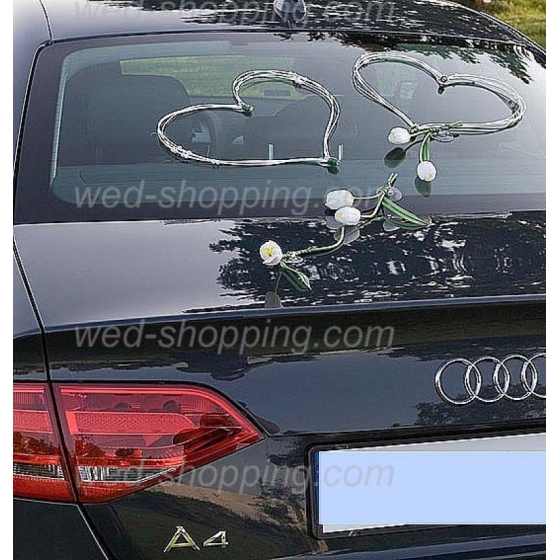 Bildekoration bröllop hjärta