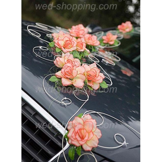 Bildekoration till bröllop Orange blommor