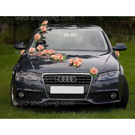 Bildekoration till bröllop Orange blommor