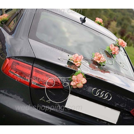 Bildekoration till bröllop Orange blommor