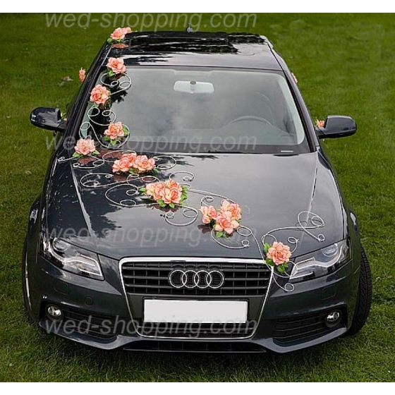 Bildekoration till bröllop Orange blommor