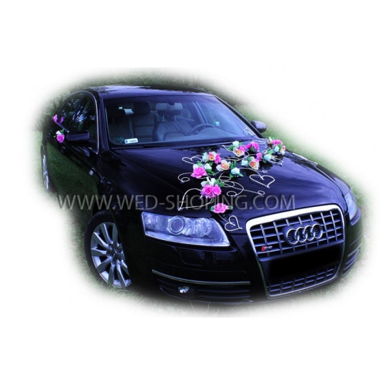 Dekoration till bröllop bil