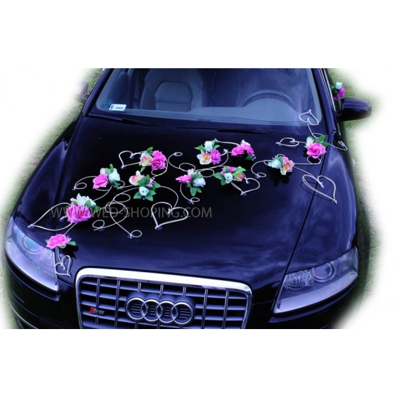 Dekoration till bröllop bil