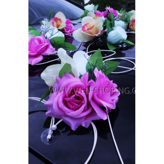 Dekoration till bröllop bil