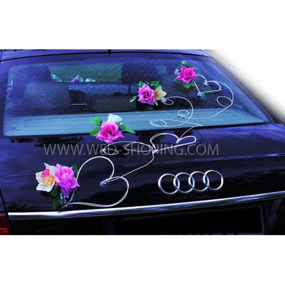 Dekoration till bröllop bil