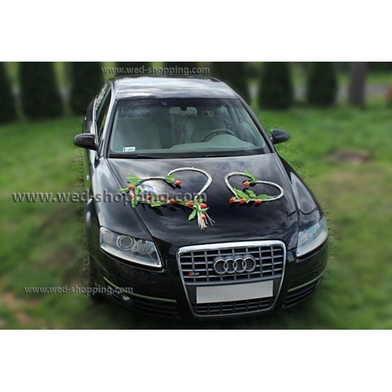 Bil buketter bröllop Orange-gula tulpaner konstgjorda blommor