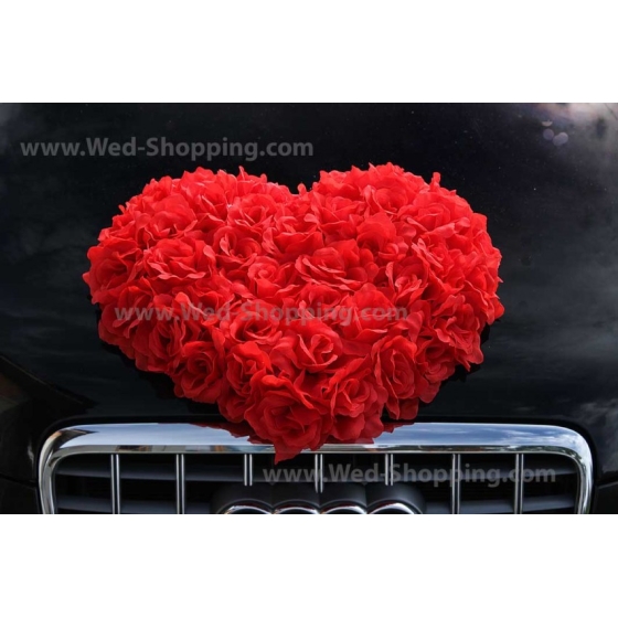 Stort hjärta med rosor