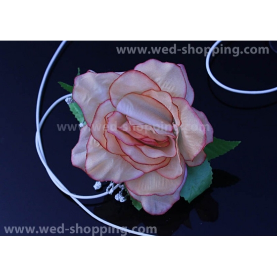 Pynt bröllopsbil rosor salmon