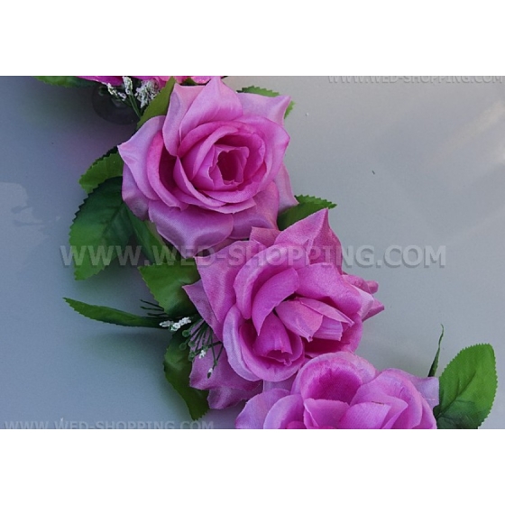 Dekoration till brÃ¶llop bil Rosor mauve