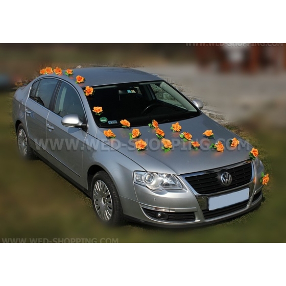 Dekoration till bil rosor